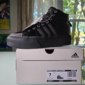 adidas Black Bravada 2.0 Platform Mid Shoes Womans 7